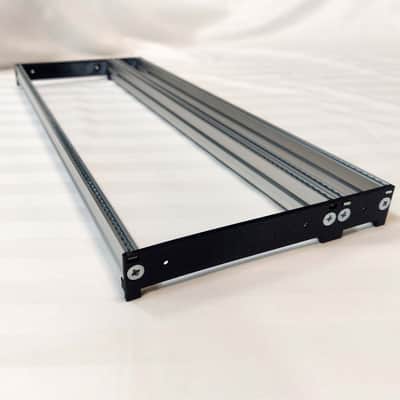 4U (3U+1U) 40HP Eurorack Rails Kit with Brackets & Threaded Inserts (Black / Silver) image 8
