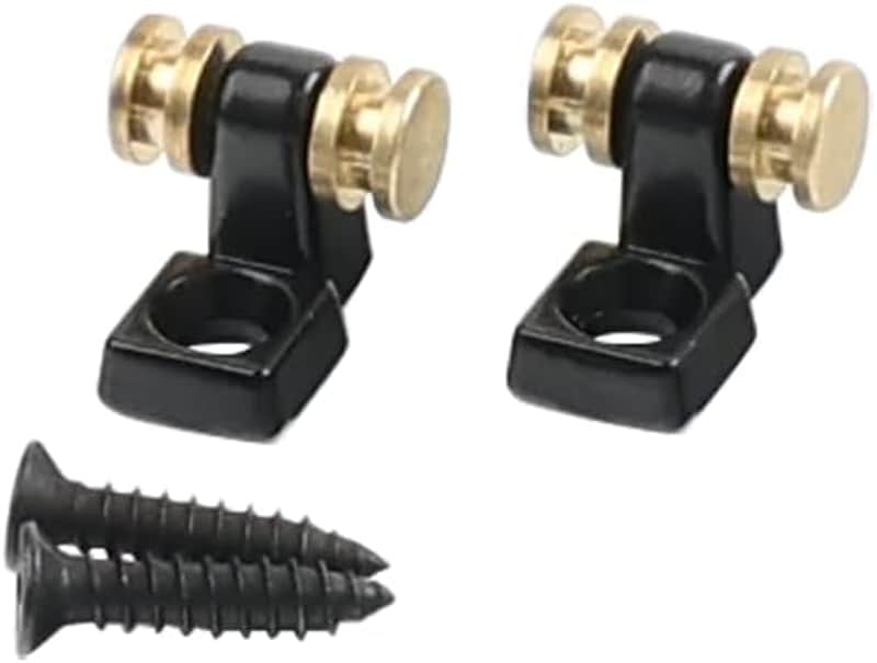 2 PCS Roller String Guides String Trees for Electric Guitar Roller String Retainer Guitar String Trees for Tele Telecaster Strat Stratocaster Electric Guitar Electroplated Black image 1