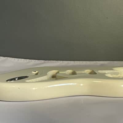 1980's Korean Kramer ZX30 White Stratocaster Plywood Guitar Body 2 Post Tremolo image 17