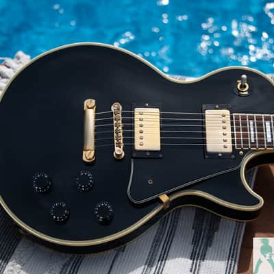 1999 MIJ Epiphone by Gibson Les Paul Custom Elite - (Pre Elitist) Black Beauty - w RARE Split Diamond Open Book Headstock - Pro-Setup w/ Perfect Frets/Action/Intonation! image 2