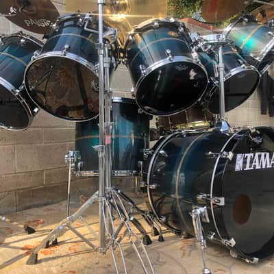 SHELLS ONLY Tama starclassic early 2000 - blue galaxy sunburst image 2