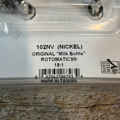 Grover 102NV Original "Milk Bottle" Style Rotomatics Tuning Machines Set - Nickel image 3