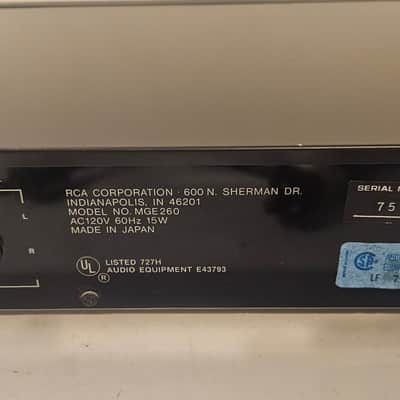 RCA  DIMENSIA MGE 260 10 BAND GRAPHIC EQUALIZER SPECTRUM ANALYZER Black image 6
