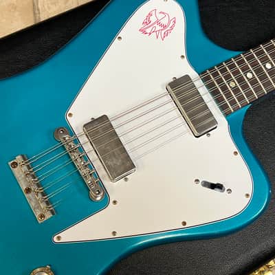 2026 Gibson Custom 1965 Non-Reverse Firebird V 12-String Reissue Aqua Mist VOS image 7