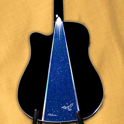 Esteban American Legacy Starlight Limited Edition Acoustic Electric Guitar Blue Sparkle image 10