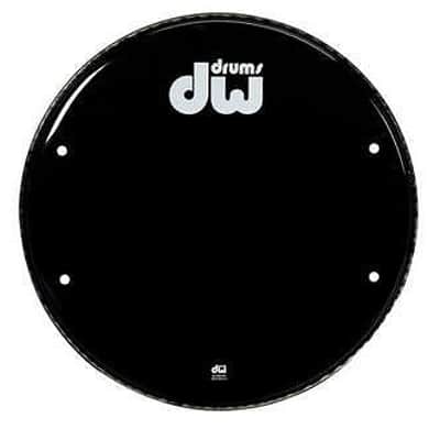 DW Gloss Black Bass Drum Head Vented - 22" image 1