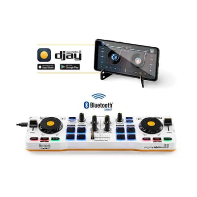 Hercules DJ Control Mix DJ Software Controller with Two Jog Wheels, White image 5