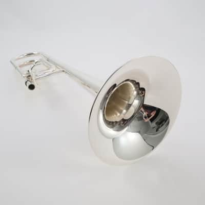 Yamaha Model YSL-448GS .547 Bore Trombone with F-Attachment SN 800410 SILVER PLATE image 9