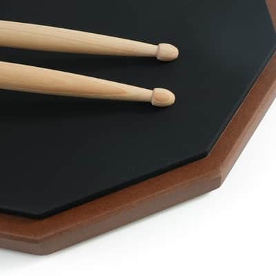 Drum Pad & Premium Drum Sticks, Silent Drum Practice Pad with Pitch Matched Drumsticks, 12 Inch Single Side Practice Drum Pad image 2