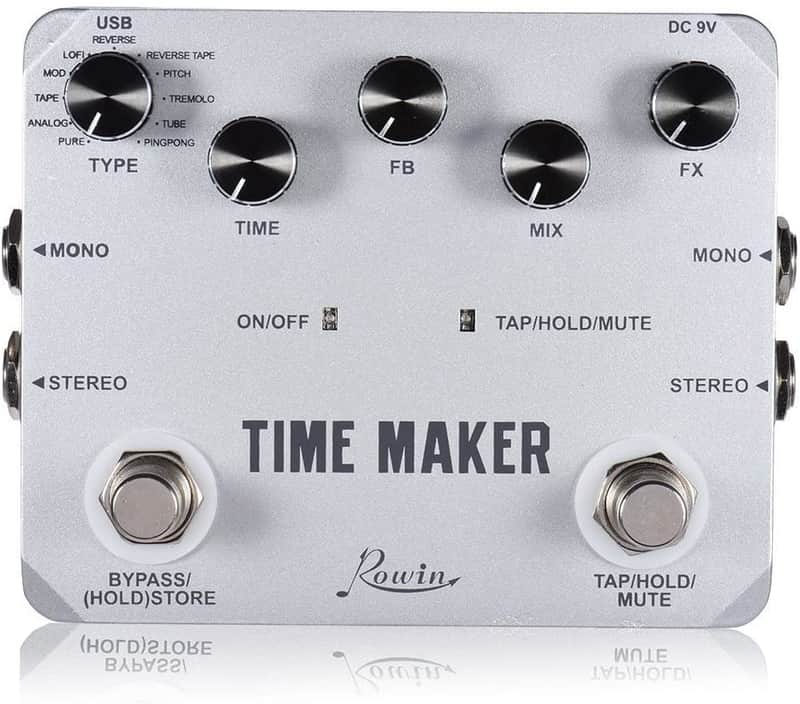 Time Maker 11 Types of Ultimate Delay Bass Guitar Effect Pedal Stereo with Tap Tempo image 1