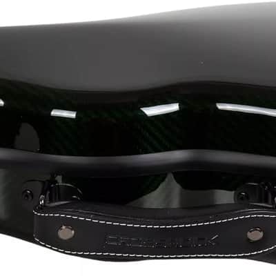 Crossrock Air Carbon Mandolin Case for F-Style (Fits Gibson F5) | Gloss 3K Carbon Weave Finish in Racing Green, TSA Lock, Backpack Straps, Dust Cover – Elite Flight Case image 8