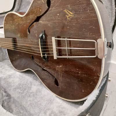 Juwel Vintage Archtop Guitar From 1950 Walnut Brown image 5