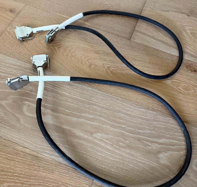 PAIR of Digidesign DB25 - DB25 Male 8 Channel Digital Cables with Tascam Pinout - 4ft image 1