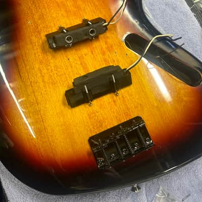 Squier Custom Jazz Bass Upgraded- 3 tone sunburst image 20
