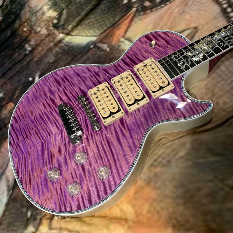 DRAGON 🐉🐲! 2025 Gibson Custom Shop Les Paul Dragon Purple Denim Blue Trans Violet Pink Flame Top TV White Ebony Classic White CustomBuckers M2M Made To Measure Ultima Modern Supreme Burst Abalone Master Artisan Collector’s Limited Edition Figured image 1