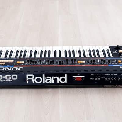 1983 Roland Juno-60 Vintage Analog Synthesizer Keyboard w/ Case, Serviced image 10