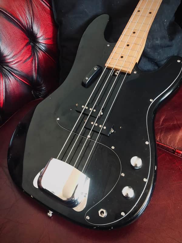 Hondo II 2 P Bass Late 70s Black Rare image 1