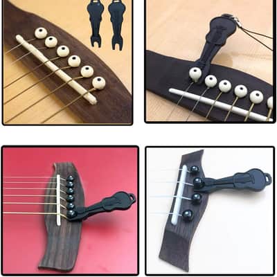 Acoustic Guitar Bridge Pins Set | Saddle Nut Pin Puller Picks and Pick Holder | Guitar Replacement Accessories image 7