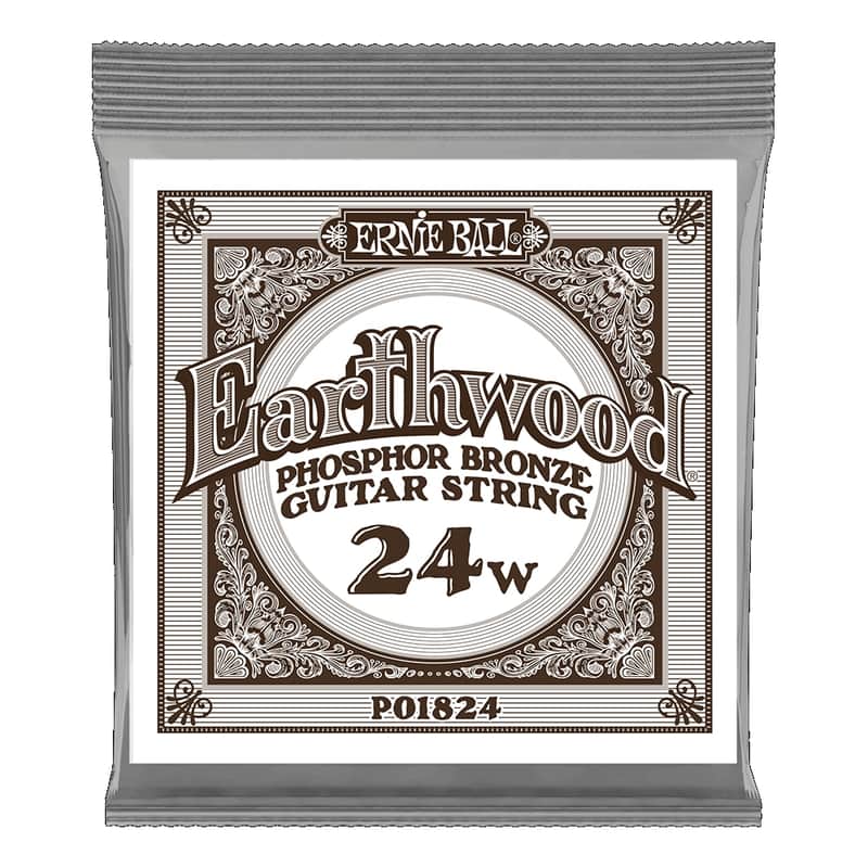 Ernie Ball .024 Earthwood Phosphor Bronze Guitar Strings 6 Pack image 1