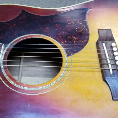 vintage 60's Gibson Southern Jumbo SJ in Cherry Sunburst with Hard Case image 13