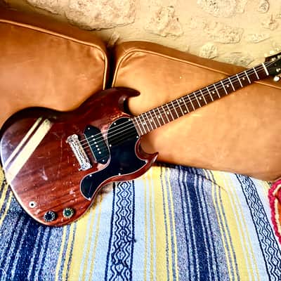 Gibson SG Junior 1964 - matte brown with gold stripes image 1