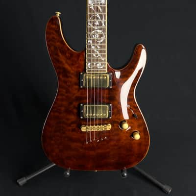 2003 Schecter Diamond Series C-1 Classic Electric Guitar with Hard Case - Antique Amber image 3
