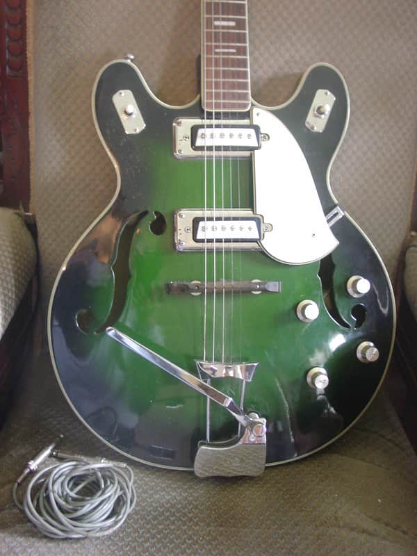 Encore Japan Emerald green Electric guitar Vintage image 1