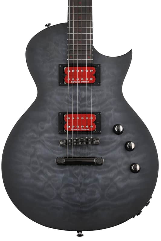 ESP LTD Signature Ben Burnley BB-600 Baritone Electric Guitar - See Thru Black Sunburst Satin image 1