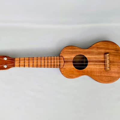 Vintage *RARE* SAM F. CHANG HONOLULU HAWAIIAN KOA 20 3/4” Soprano Ukulele w/Case image 2