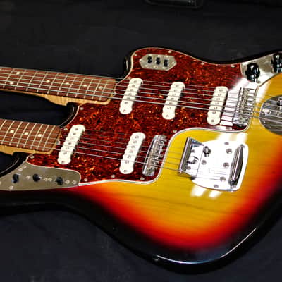 2001 Fender custom shop Masterbuilt doubleneck Jaguar/Bass VI Sunburst image 5