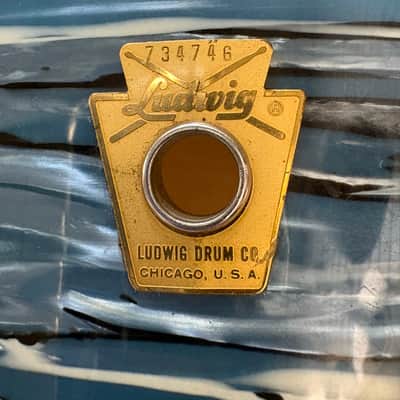 Ludwig 12"x8" Tom -  Oyster Blue Wrap (1969) image 4