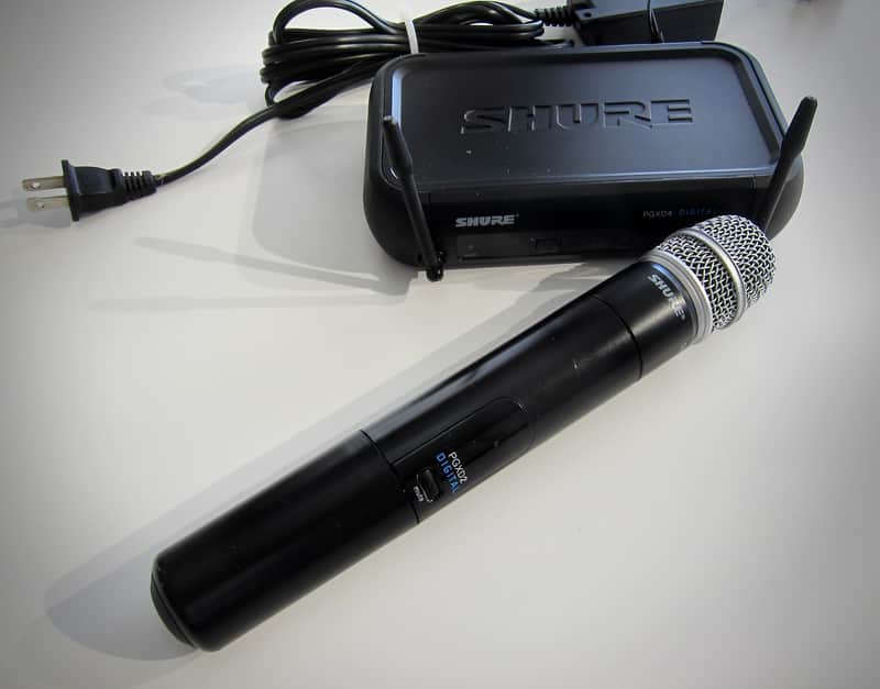 SHURE PGX2 SM58 Microphone & PGX4 DIGITAL Circa-2000s- Black & Silver image 1