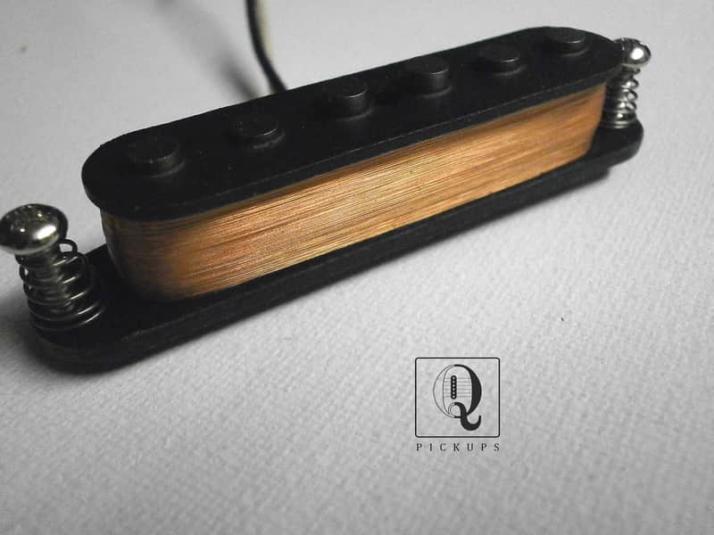 Classic Stratocaster Pickup Alnico 5 BRIDGE NECK Hand Wound by Q pickups Strat Fits Fender Squire image 1