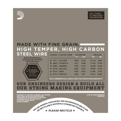 D'Addario E-Guitar Strings EHR320 09-42 Half Rounds Stainless Steel - Electric Guitar Strings image 3