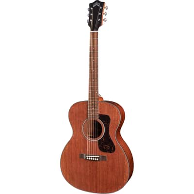 Guild OM-320 Natural Orchestra Model Acoustic Guitar - Solid Mahogany Top image 4