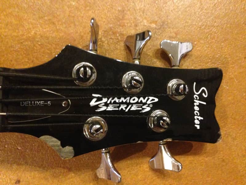 Schecter Diamond Series Deluxe 5 String Electric Bass Guitar | Reverb