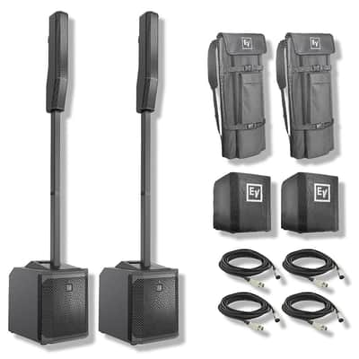 Electro-Voice EVOLVE30M-US (Pair) Portable Column Sound System with 2x Evolve30M-SUBCVR and 4x 25' XLR Cables image 5