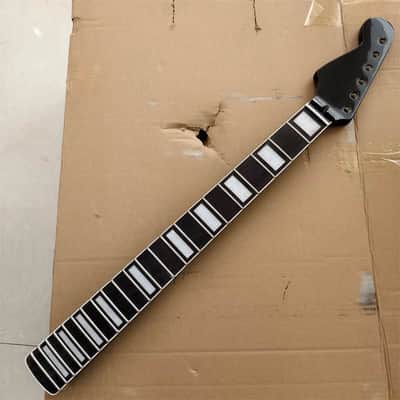 Black Reversed Head Guitar Strat Style Maple Neck, 22 Frets Rosewood Fingerboard image 4