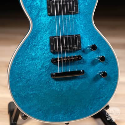 ESP Eclipse Custom Original Series Electric Guitar w/ Case – Blue Liquid Metal image 3