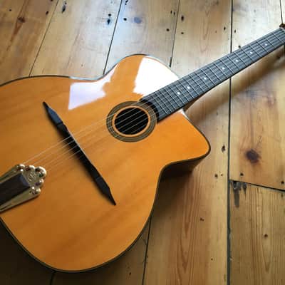 Aria MM-20 Maccaferri Gypsy Jazz Manouche Acoustic Guitar Oval Soundhole 2010s Natural image 2