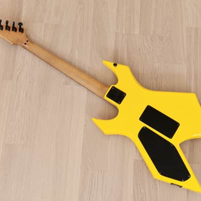 1980s BC Rich Warlock Vintage Electric Guitar Yellow, USA-Made w/ Dimarzio Super Distortions image 10