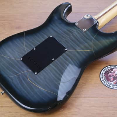 1992 Squier Japan SST-33 "Silver Series" Stratocaster (Blueburst Fotoflame) image 8