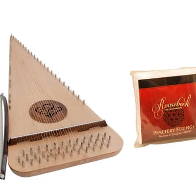 Roosebeck Right Hand Handed Rounded Baritone Psaltery & Bow + Extra Replacement Strings Set image 1