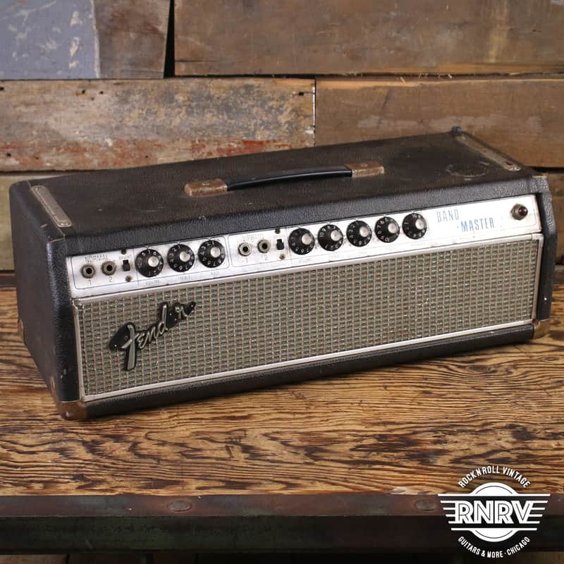 Fender Bandmaster "Drip Edge" 50-Watt 2-Channel Guitar Amp Head 1968 - 1969 - Silverface image 1