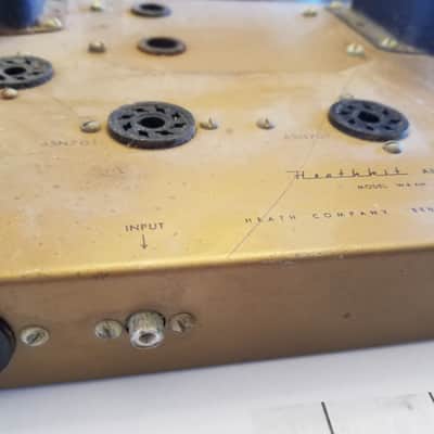 Heathkit INCOMPLETE W4-AM Tube Mono 5881 Power Amplifier Williamson 1957 - Gold Steel Paint image 4