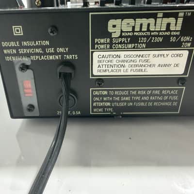 Gemini PMX-2001 Preamp Mixer/Equalizer 4-Channel Dual 10-Band EQ w/ Light image 5