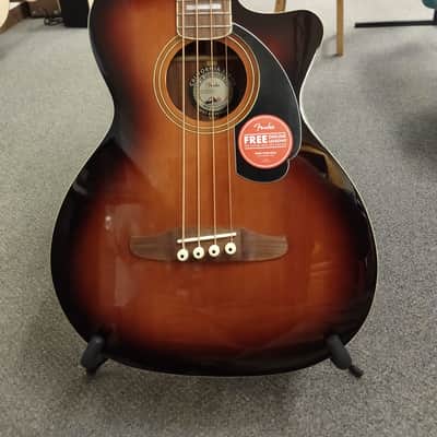 New Fender Kingman Acoustic-Electric Bass Guitar - Shaded Edge Burst with Deluxe Gigbag image 1