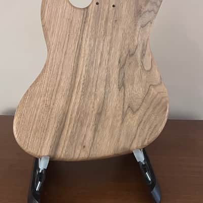 Compact Offset Bass Body NOS- High End Maple Top-Mahogany accent -solid ONE-piece Butternut (White Walnut) Back - Unfinished Front Routed LIMITED Luthier Supply R29 image 8