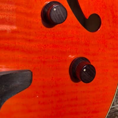 Rare Yamaha BEX4 Semi-Hollow Bass 2000 - Amber Orange - Signed by Billy Sheehan image 11