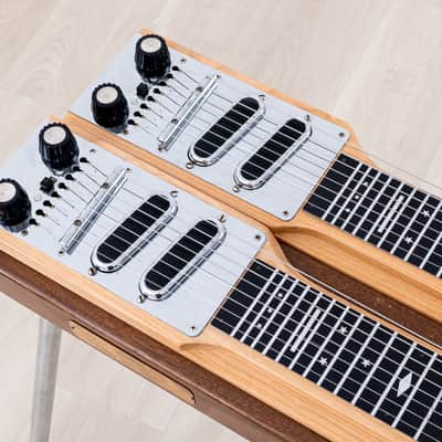 1958 Magnatone The Lyric G-85-DW Double Neck Console Lap Steel, Collector-Grade w/ Case, Receipt, Hangtag image 6
